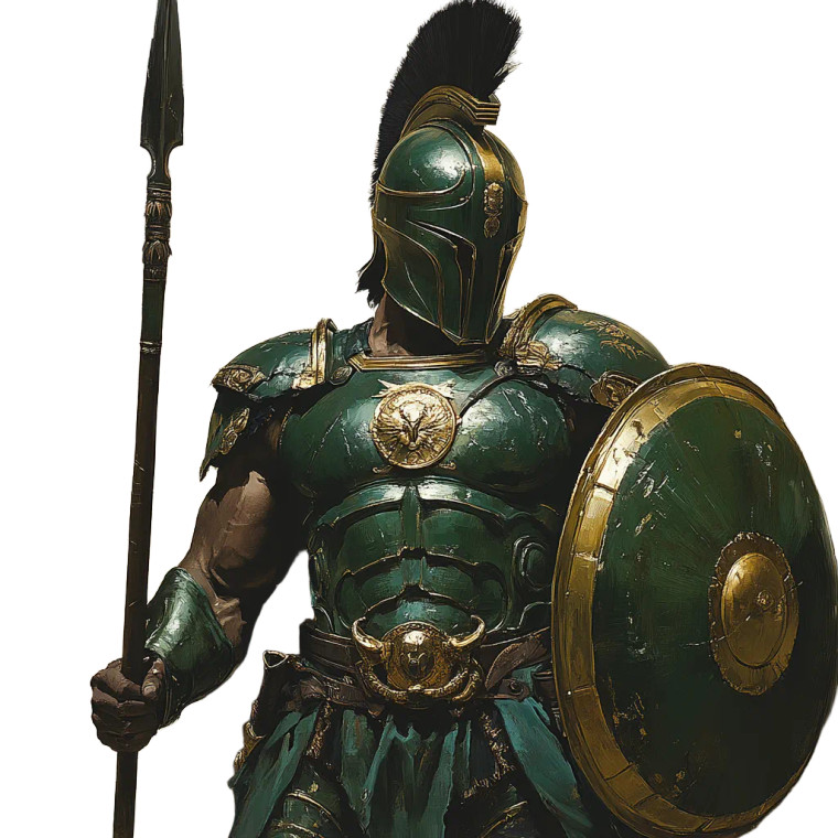 Divine Spartan Warrior Vinyl Car Decal Sticker – Waterproof & UV-Resistant 8"