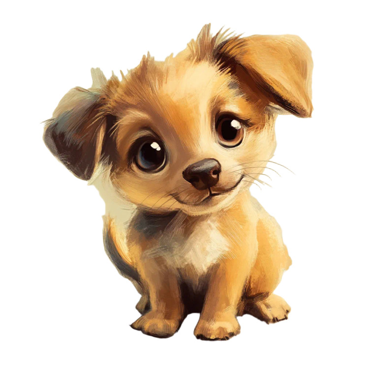 Cute Dog V4 Vinyl Car Decal Sticker – Waterproof & UV-Resistant 8"