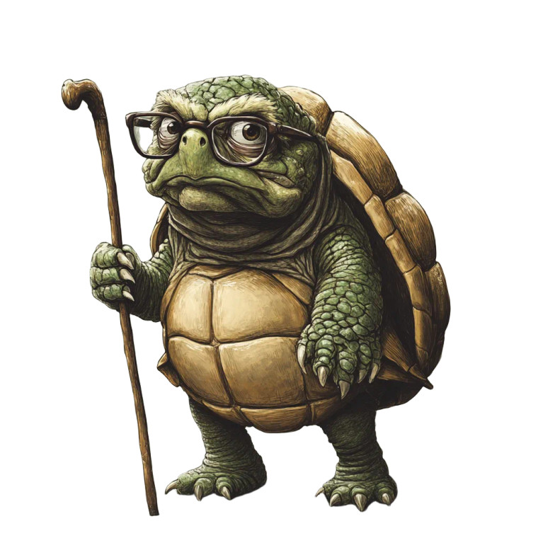 Grumpy Old Turtle Vinyl Car Decal Sticker – Waterproof & UV-Resistant 8"