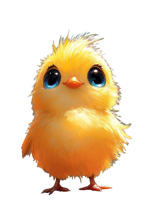 Cute Yellow Chick V6 Vinyl Car Decal Sticker – Waterproof & UV-Resistant 8"