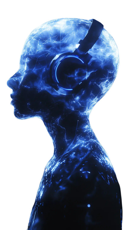 Ethereal Tech Silhouette Vinyl Car Decal Sticker – Waterproof & UV-Resistant 8"