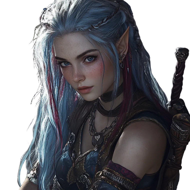 Wood Elf Druid Vinyl Car Decal Sticker – Waterproof & UV-Resistant 8"