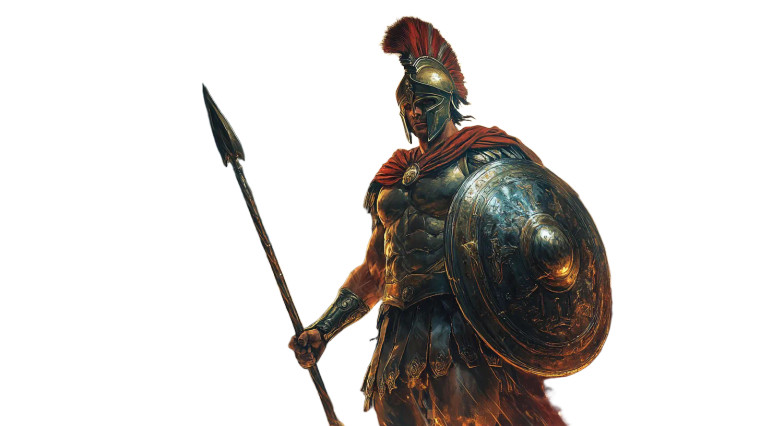 Heroic Hoplite Storm Vinyl Car Decal Sticker – Waterproof & UV-Resistant 8"