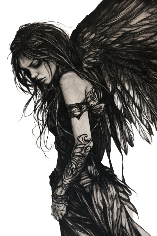 Dark Angel V16 Vinyl Car Decal Sticker – Waterproof & UV-Resistant 8"