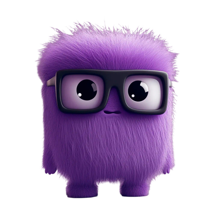 Wise Purple Monster Vinyl Car Decal Sticker – Waterproof & UV-Resistant 8"