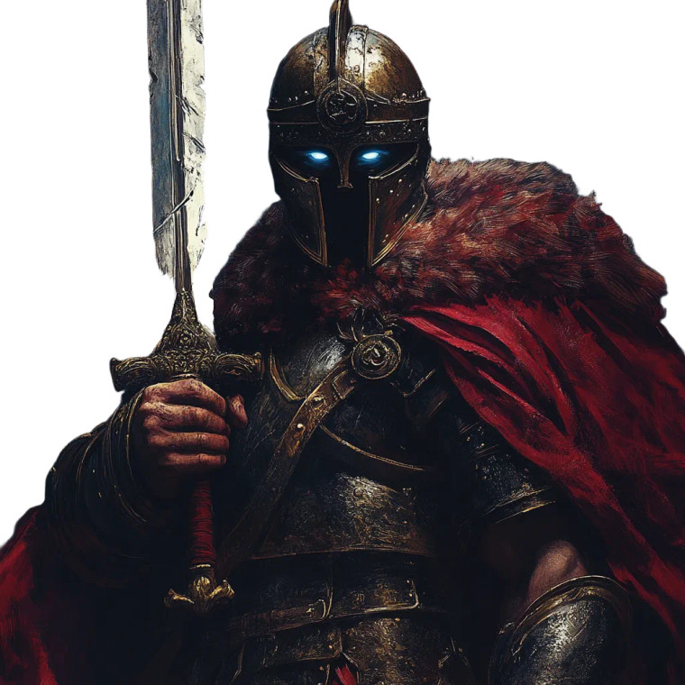 Moonlight Centurion Knight Vinyl Car Decal Sticker – Waterproof & UV-Resistant 8"
