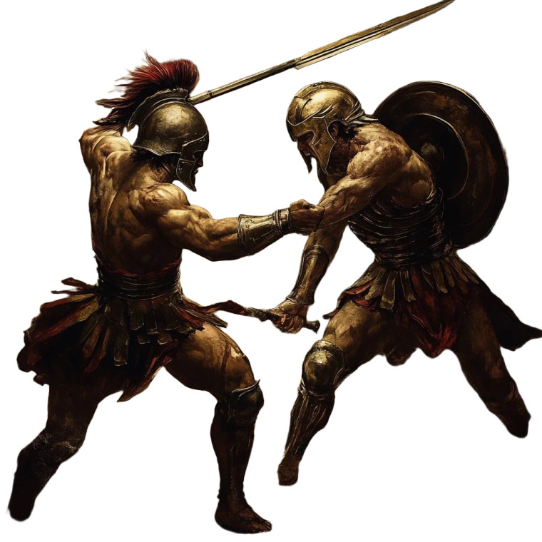 Ancient Greek Battle Vinyl Car Decal Sticker – Waterproof & UV-Resistant 8"