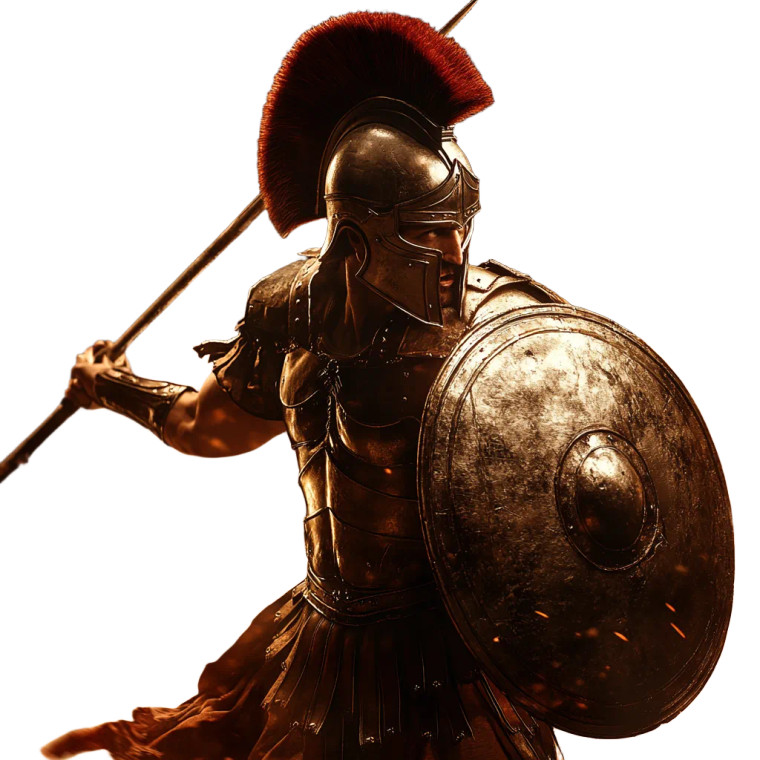 Achilles Warrior Pose Vinyl Car Decal Sticker – Waterproof & UV-Resistant 8"