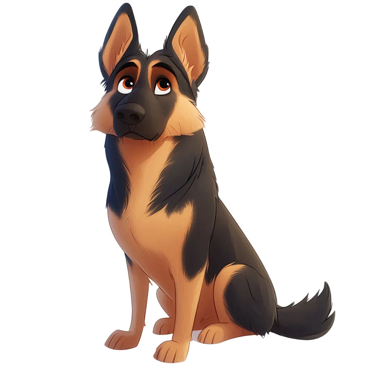 Serious German Shepherd Vinyl Car Decal Sticker – Waterproof & UV-Resistant 8"