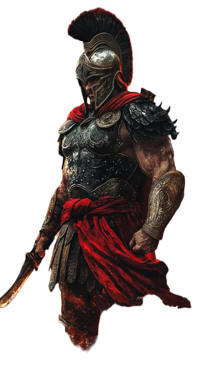 Mythological Greek Warrior Vinyl Car Decal Sticker – Waterproof & UV-Resistant 8"