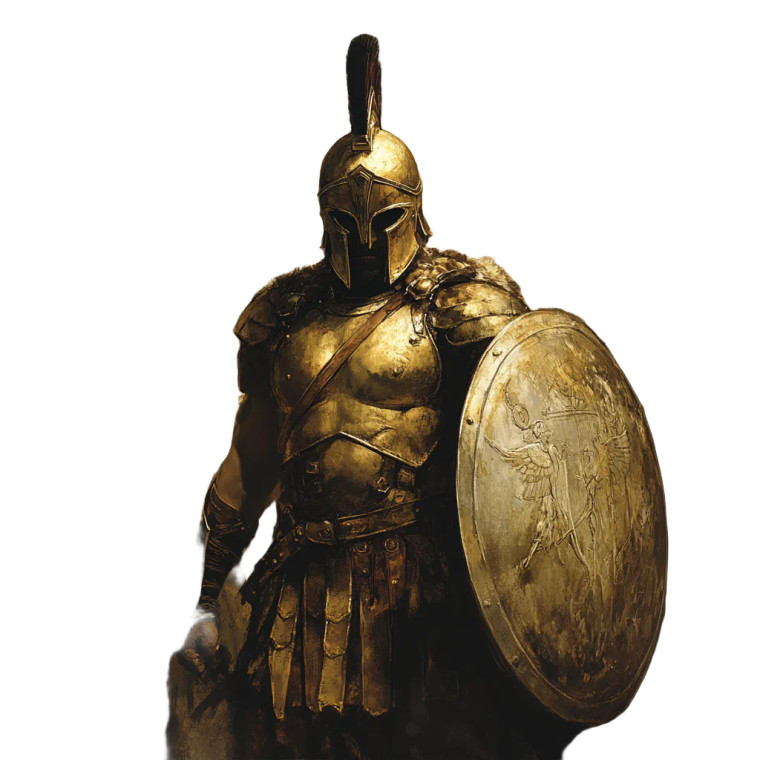 Greek Warrior Leader Vinyl Car Decal Sticker – Waterproof & UV-Resistant 8"