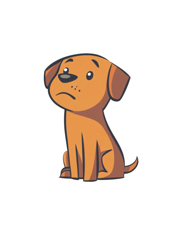 Disappointed Dog Logo Vinyl Car Decal Sticker – Waterproof & UV-Resistant 8"