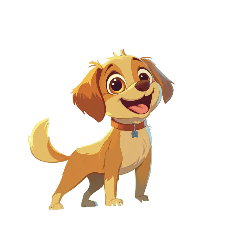 Excited Cartoon Puppy Vinyl Car Decal Sticker – Waterproof & UV-Resistant 8"