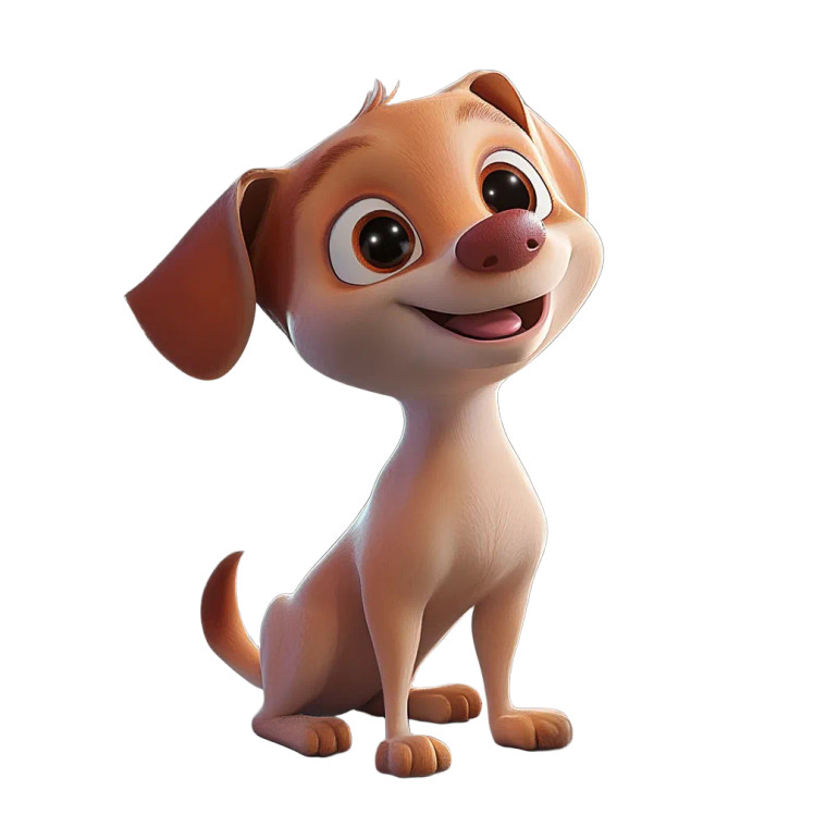 Disney-Style Dog Vinyl Car Decal Sticker – Waterproof & UV-Resistant 8"