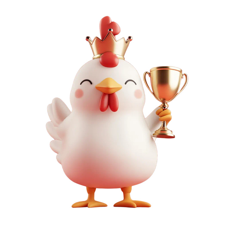 Cute Chicken Icon V2 Vinyl Car Decal Sticker – Waterproof & UV-Resistant 8"