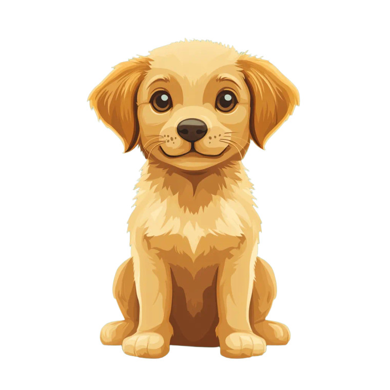 Cartoon Dog Illustration V10 Vinyl Car Decal Sticker – Waterproof & UV-Resistant 8"