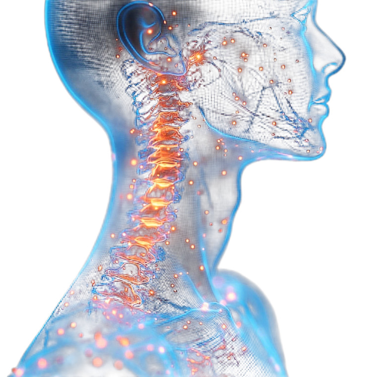 Holographic Human Neck Vinyl Car Decal Sticker – Waterproof & UV-Resistant 8"