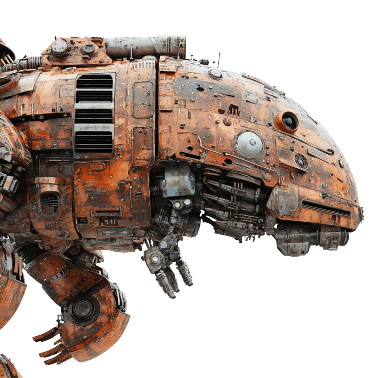 Giant Rusty Robot Vinyl Car Decal Sticker – Waterproof & UV-Resistant 8"