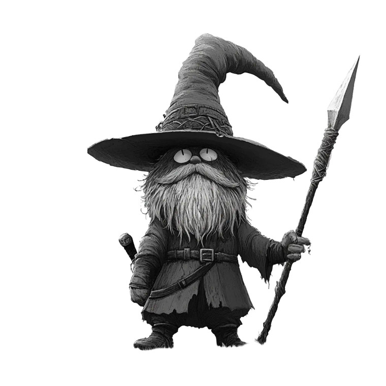 Goofy Wizard Vinyl Car Decal Sticker – Waterproof & UV-Resistant 8"