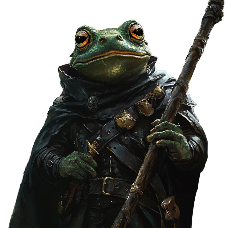 Sorcerer Frog V2 Vinyl Car Decal Sticker – Waterproof & UV-Resistant 8"