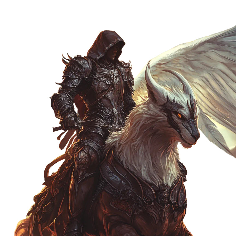 Mystical Gryphon Rider Vinyl Car Decal Sticker – Waterproof & UV-Resistant 8"