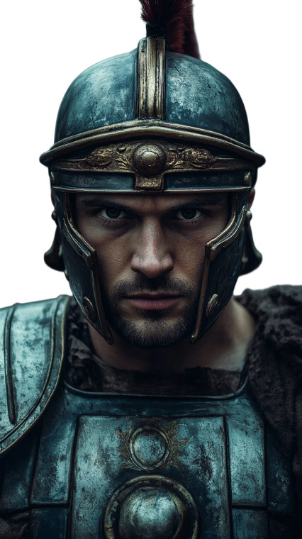 Roman Gladiator Portrait Vinyl Car Decal Sticker – Waterproof & UV-Resistant 8"