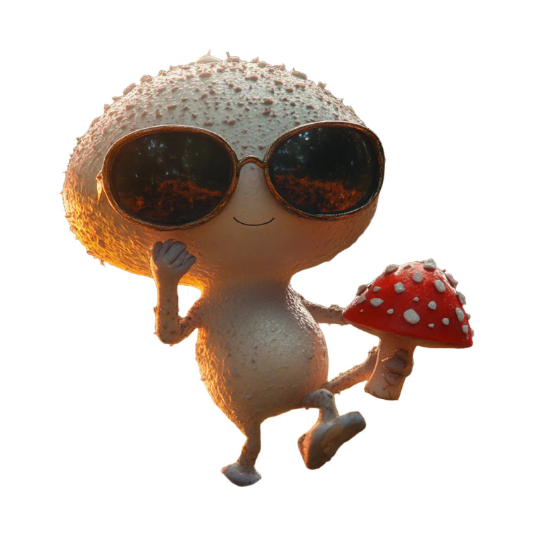 Cool Alien Mushroom Vinyl Car Decal Sticker – Waterproof & UV-Resistant 8"