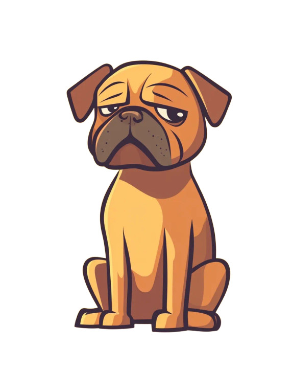 Disapproving Dog Logo Vinyl Car Decal Sticker – Waterproof & UV-Resistant 8"