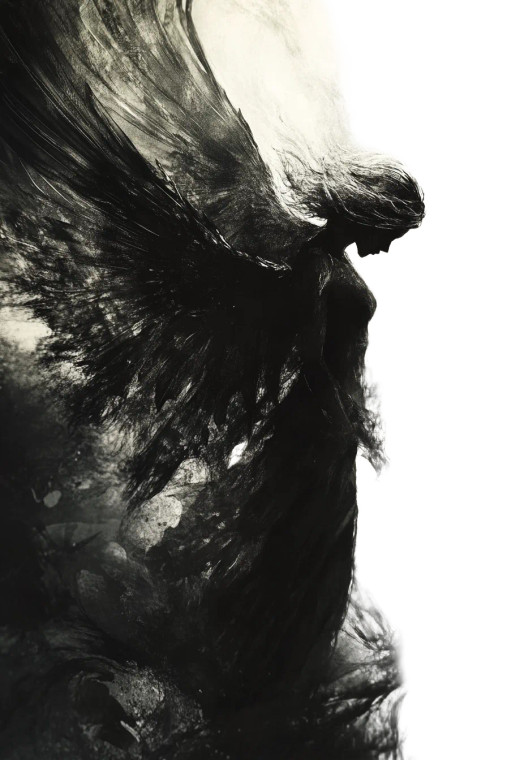 Fading Angel Vinyl Car Decal Sticker – Waterproof & UV-Resistant 8"