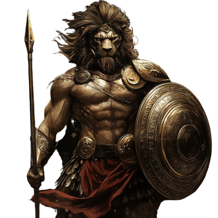 Spartan Lion Warrior Vinyl Car Decal Sticker – Waterproof & UV-Resistant 8"