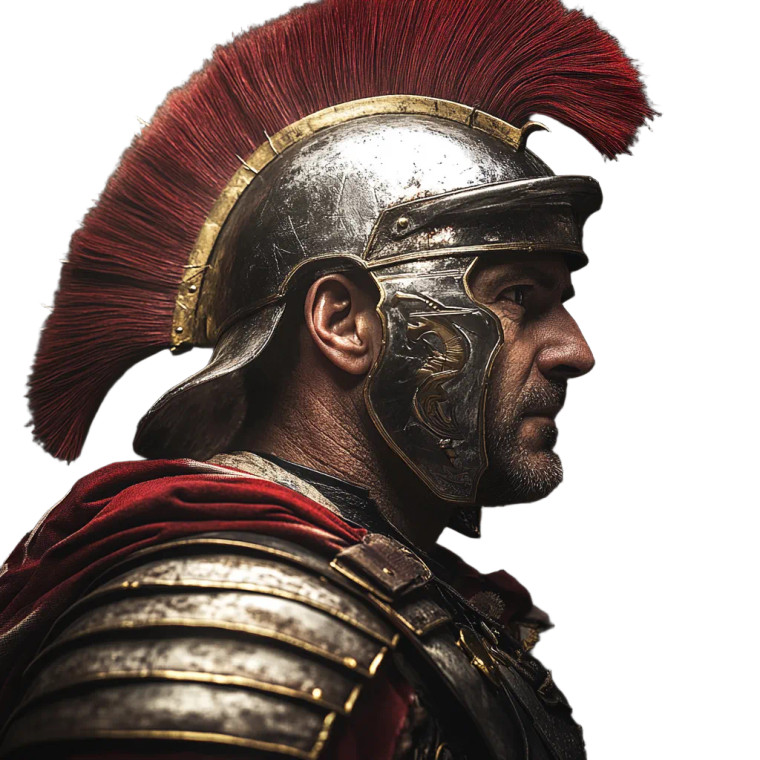 Roman Soldier Marching Vinyl Car Decal Sticker – Waterproof & UV-Resistant 8"