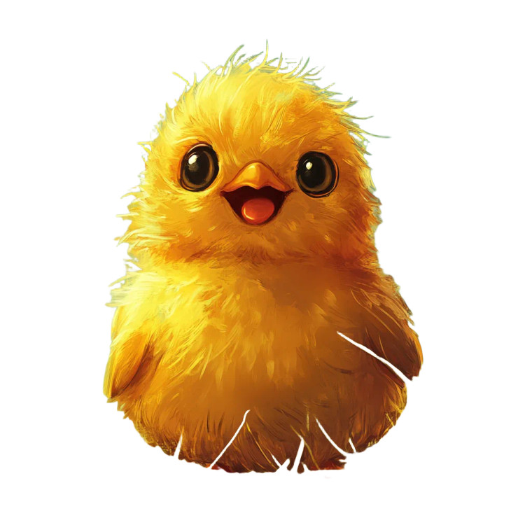 Easter Chick Illustration Vinyl Car Decal Sticker – Waterproof & UV-Resistant 8"