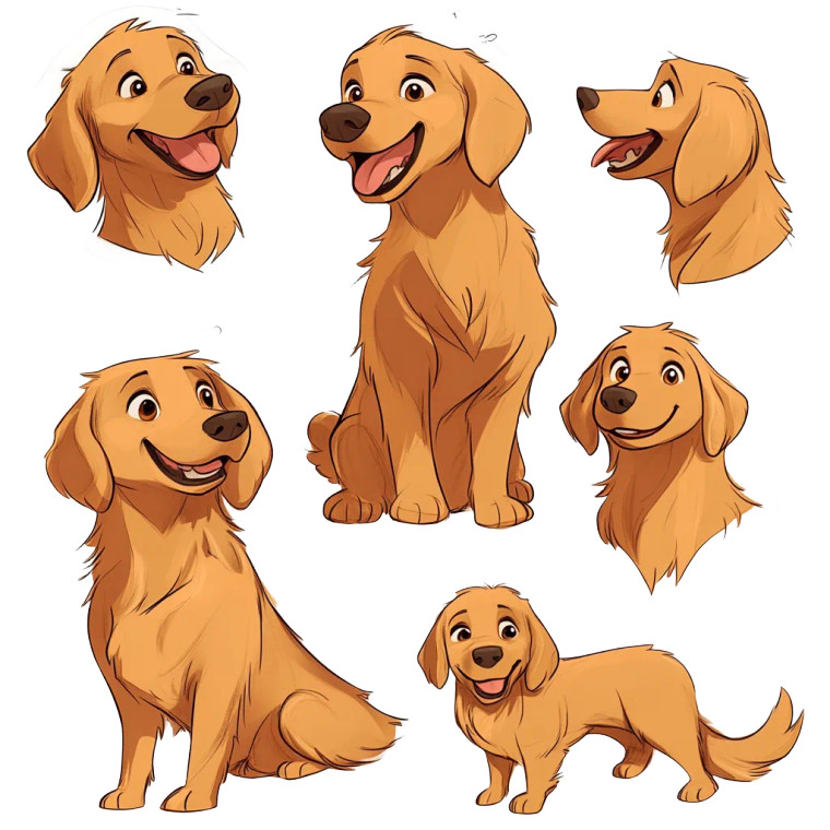 Golden Retriever Sheet Vinyl Car Decal Sticker – Waterproof & UV-Resistant 8"