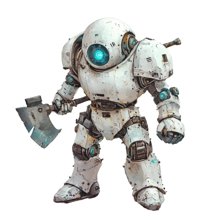 Steampunk Mecha Knight Vinyl Car Decal Sticker – Waterproof & UV-Resistant 8"