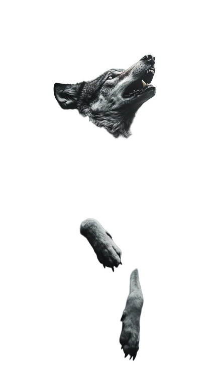 Aggressive Wolf Bursting Vinyl Car Decal Sticker – Waterproof & UV-Resistant 8"