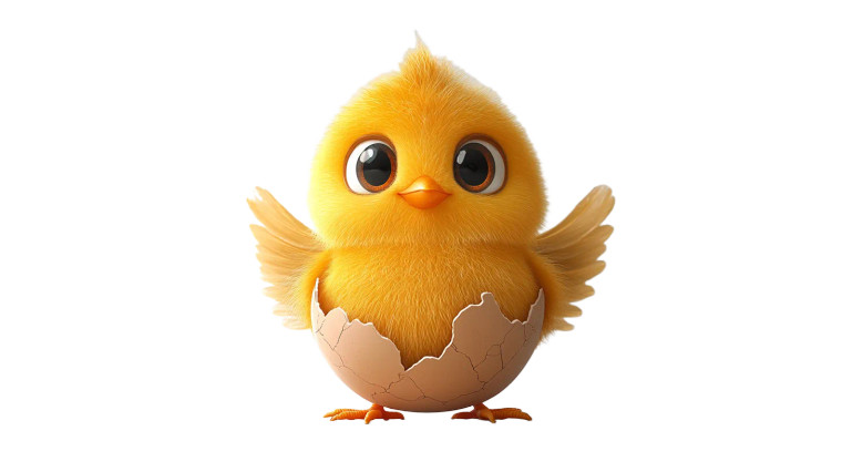 Cartoon Chick V4 Vinyl Car Decal Sticker – Waterproof & UV-Resistant 8"