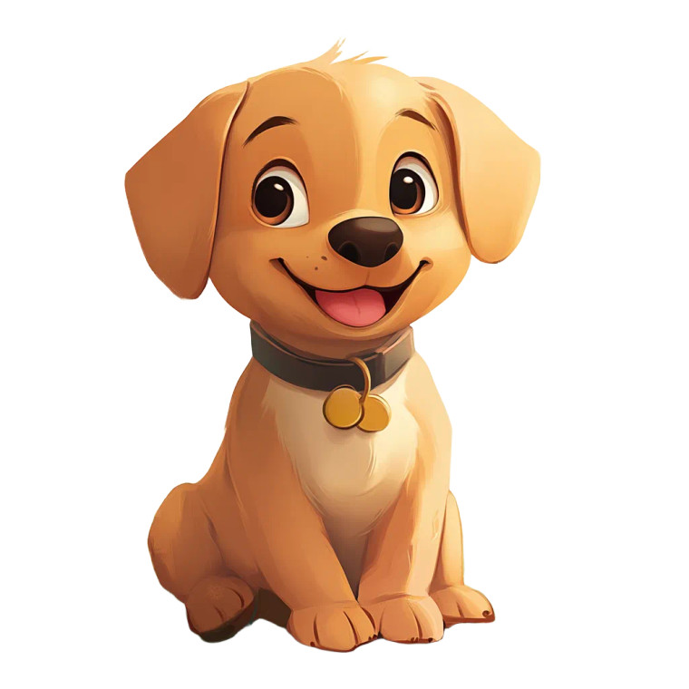 Cute Cartoon Puppy V4 Vinyl Car Decal Sticker – Waterproof & UV-Resistant 8"