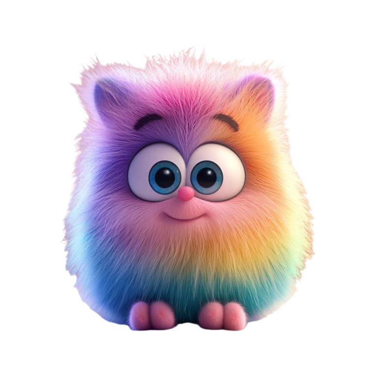 Animaluno The Fluffy Vinyl Car Decal Sticker – Waterproof & UV-Resistant 8"