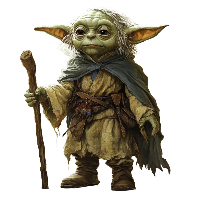 Frodo-Yoda Hybrid Vinyl Car Decal Sticker – Waterproof & UV-Resistant 8"