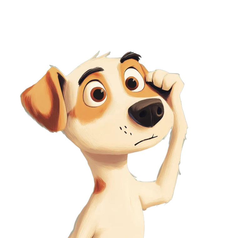 Questioning Dog Vinyl Car Decal Sticker – Waterproof & UV-Resistant 8"