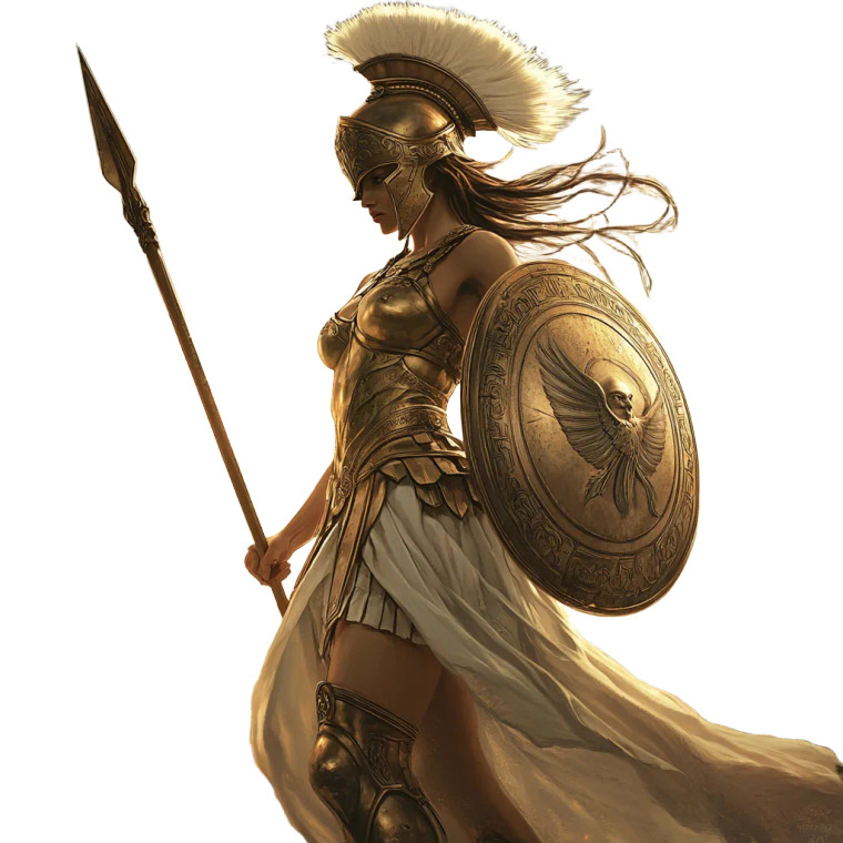 Greek Warrior Athena Vinyl Car Decal Sticker – Waterproof & UV-Resistant 8"