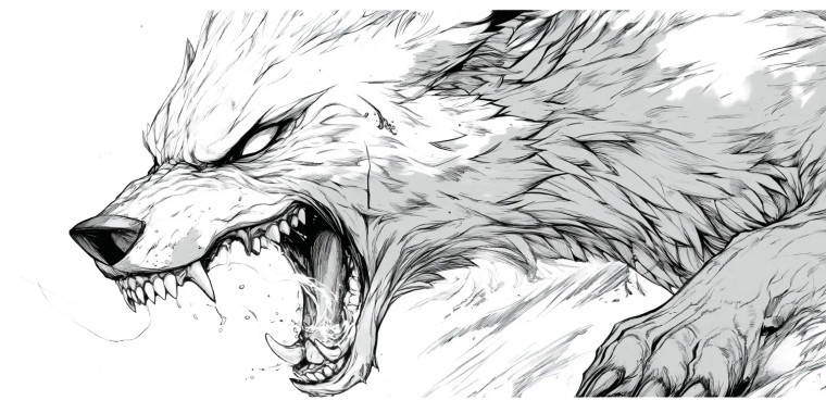 Aggressive Wolf Head V2 Vinyl Car Decal Sticker – Waterproof & UV-Resistant 8"