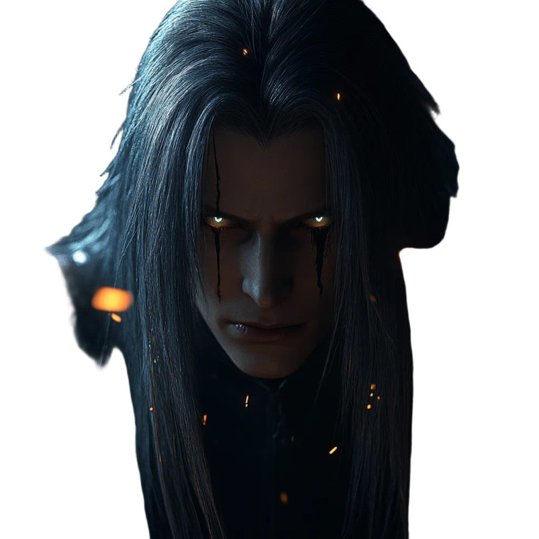Terrifying Sephiroth Portrait Vinyl Car Decal Sticker – Waterproof & UV-Resistant 8"