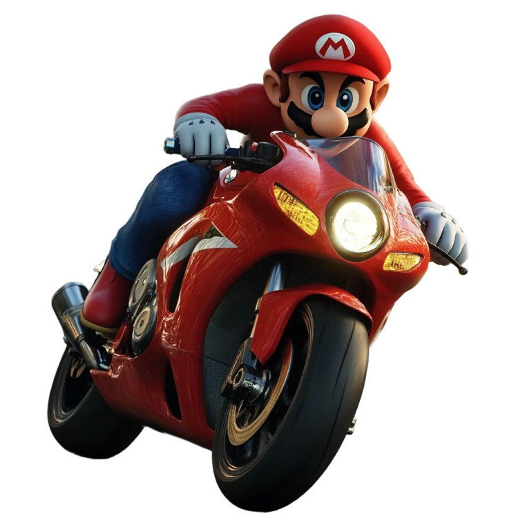 Mario Racing Honda Vinyl Car Decal Sticker – Waterproof & UV-Resistant 8"