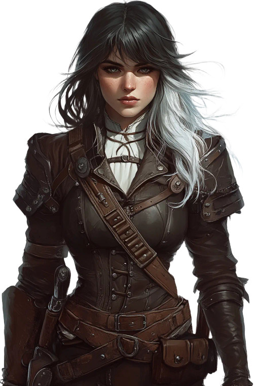 Gunslinger Woman Vinyl Car Decal Sticker – Waterproof & UV-Resistant 8"