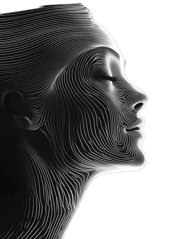 Distorted Beauty V2 Vinyl Car Decal Sticker – Waterproof & UV-Resistant 8"