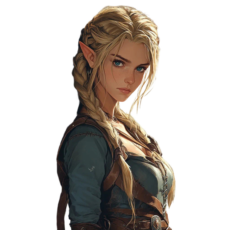 Confident Elf Warrior Vinyl Car Decal Sticker – Waterproof & UV-Resistant 8"