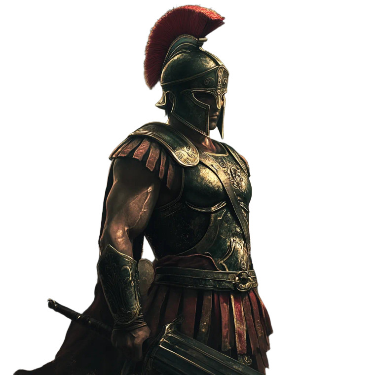 Greek Hoplite V2 Vinyl Car Decal Sticker – Waterproof & UV-Resistant 8"