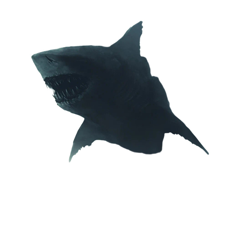 Shadowy Shark Figure Vinyl Car Decal Sticker – Waterproof & UV-Resistant 8"