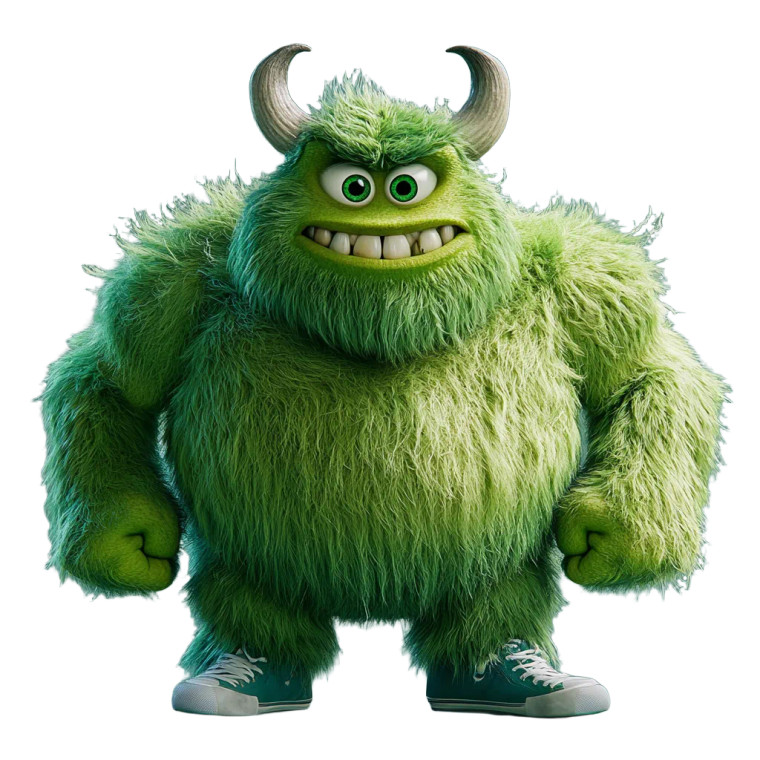 Green Muscular Muppet Vinyl Car Decal Sticker – Waterproof & UV-Resistant 8"